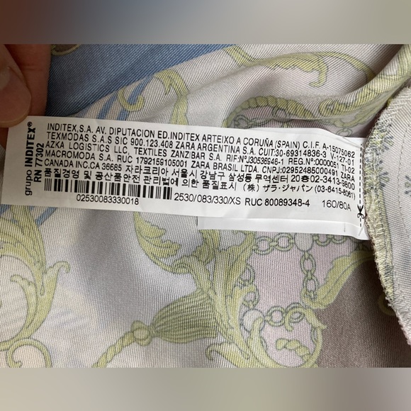 Zara lion print belt y2k 2000s fashion vintage, short printed mini dress XS - Picture 9 of 15